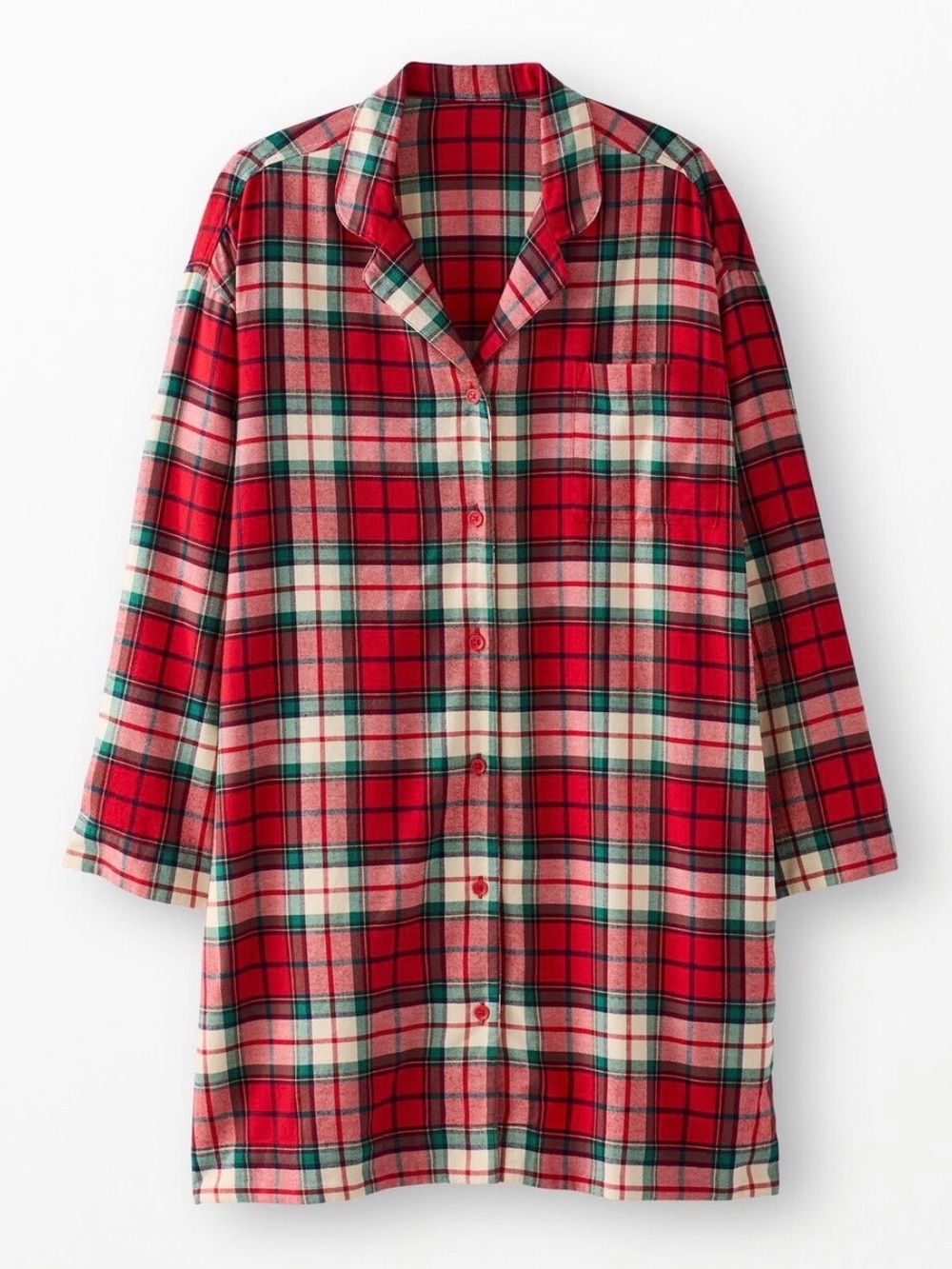Hanna Andersson Plaid Flannel Unisex Medium Nightgown w/Pockets
